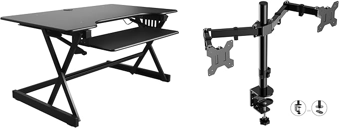 Rocelco 40" Height Adjustable Standing Desk Converter by Rocelco