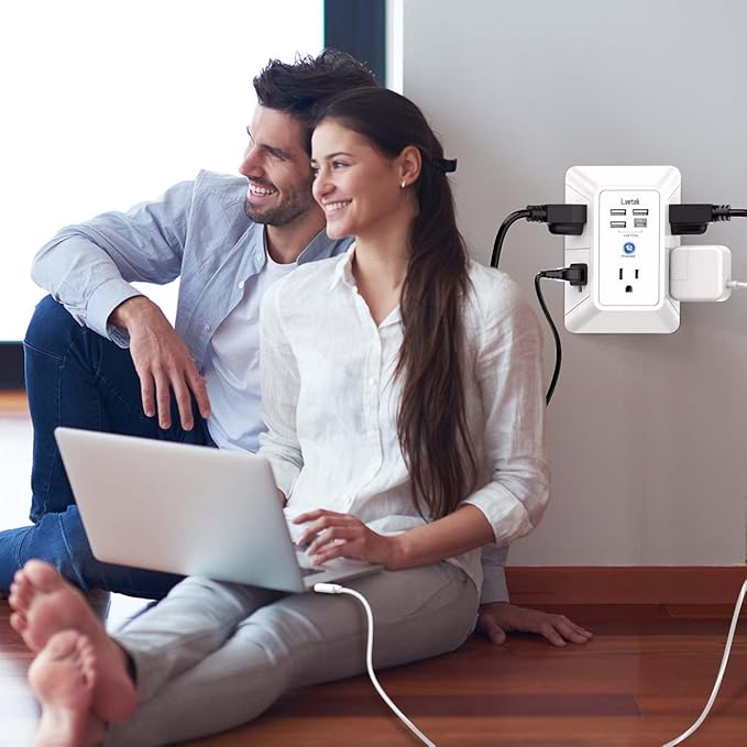 5 Outlet Extender Multi Plug Wall Outlets - Image 3