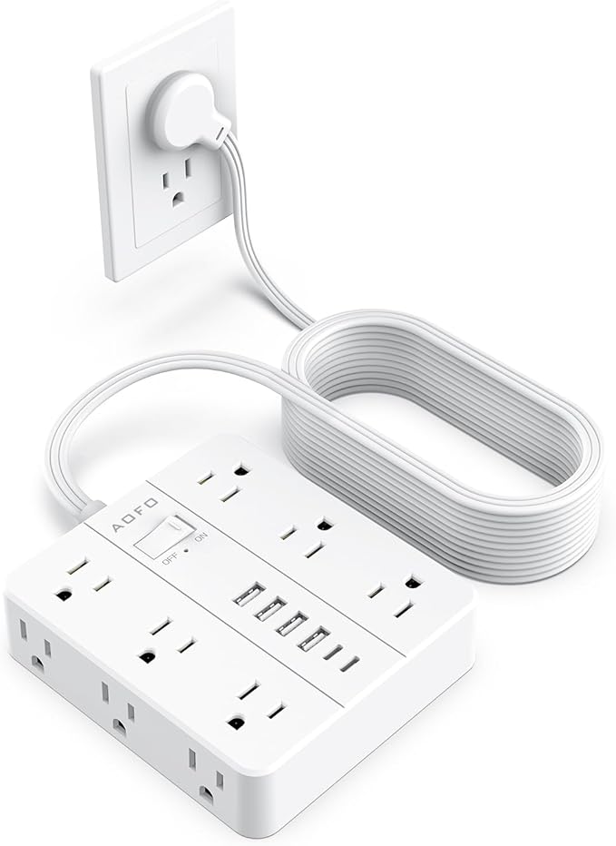 AOFO 20FT Surge Protector Power Strip, 12 AC Outlets by AOFO