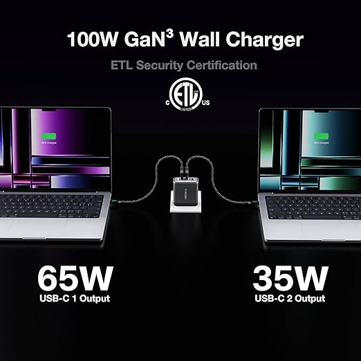 WOTOBEUS USB C GaN Wall Charger Block - Image 2