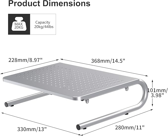 suptek Monitor Stand Riser, Computer Monitor Laptop Stand Riser - Image 5