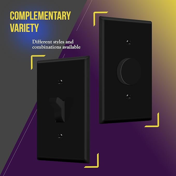 ENERLITES Toggle Light Switch Wall Plate, Gloss Finish, Standard Size 1-Gang - Image 5