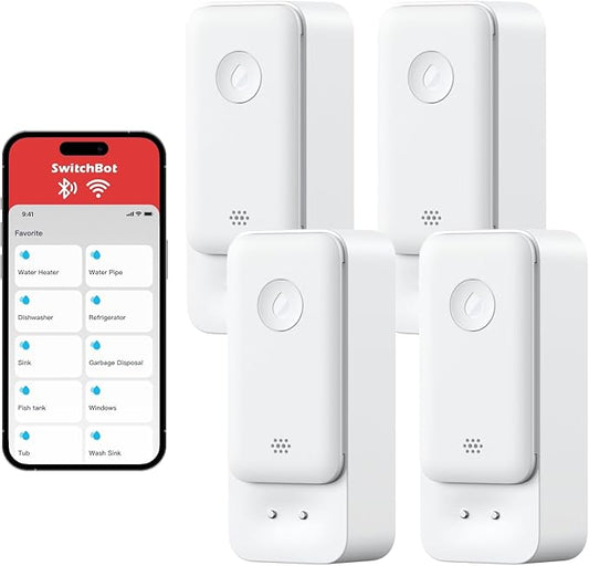 SwitchBot Smart Water Leak Detector, 100dB Adjustable Alerts & App Alerts by SwitchBot