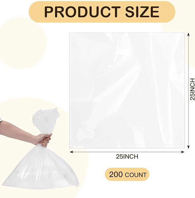 Dinifee 200 Pcs Shredder Bags 10 Gallon Size Clear Bag Fits Most 6 to 7 Gallon - Image 2