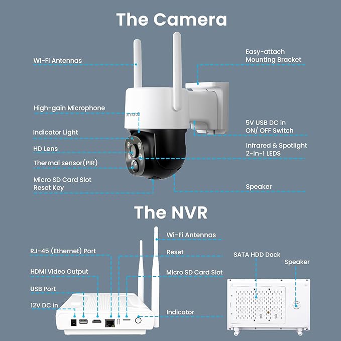 XMARTO Solar Camera Outdoor Wireless, All-Weather Solar Charge, Two-Way Audio - Image 9