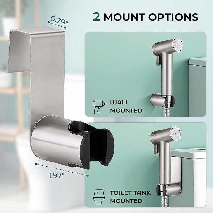 Handheld Bidet Sprayer for Toilet, Adjustable Water Pressure Control Rotary - Image 2