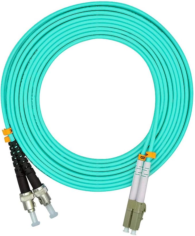 Jeirdus 3Meters 10ft LC to ST Duplex 50/125 10G OM3 Multi-Mode Fiber Optic by Jeirdus