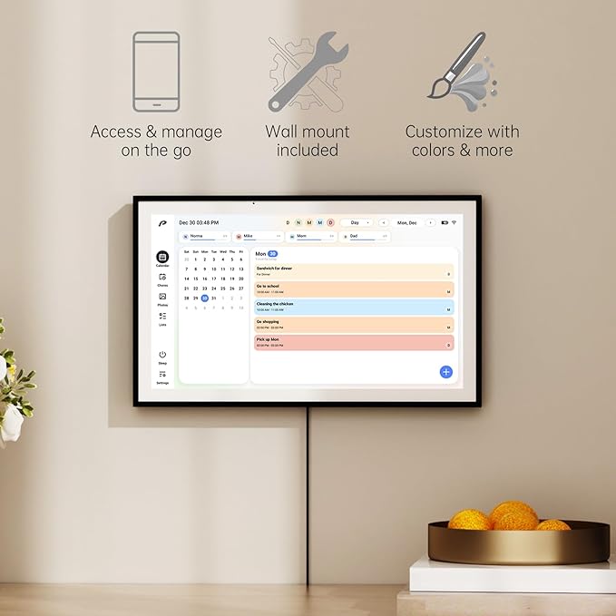 Digital Calendar, 15.6 inch Wall Planner & Chore Chart, Rechargeable Full HD - Image 4