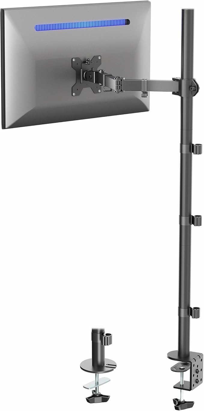VIVO Extra Tall Single Monitor Desk Mount, 39 inch Pole VESA Stand by VIVO