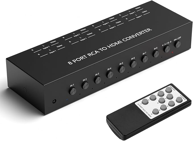 Dingsun 8Port AV to HDMI Converter, Will Convert Input Analog Aignals to a - Image 5
