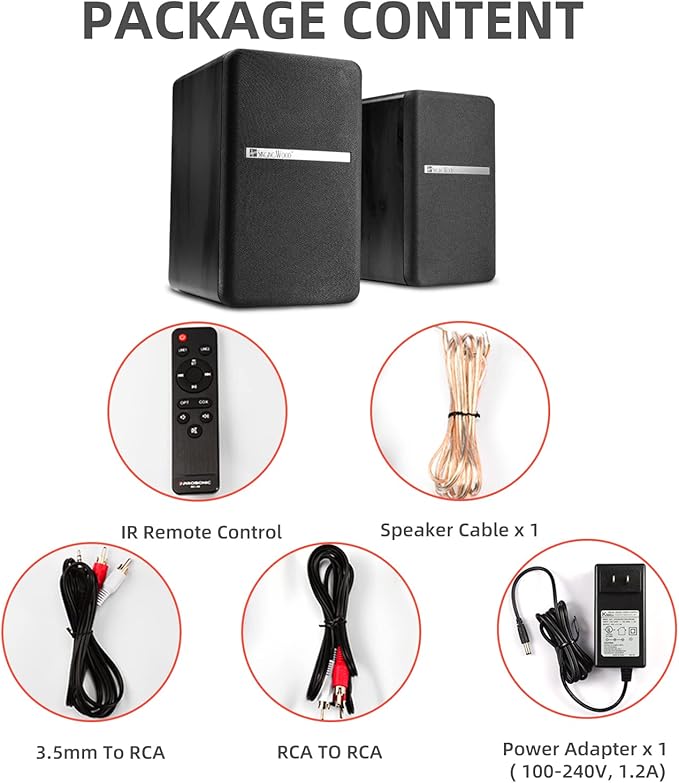 SINGING WOOD BT27 Active Powered Bluetooth Bookshelf Speakers - Image 7