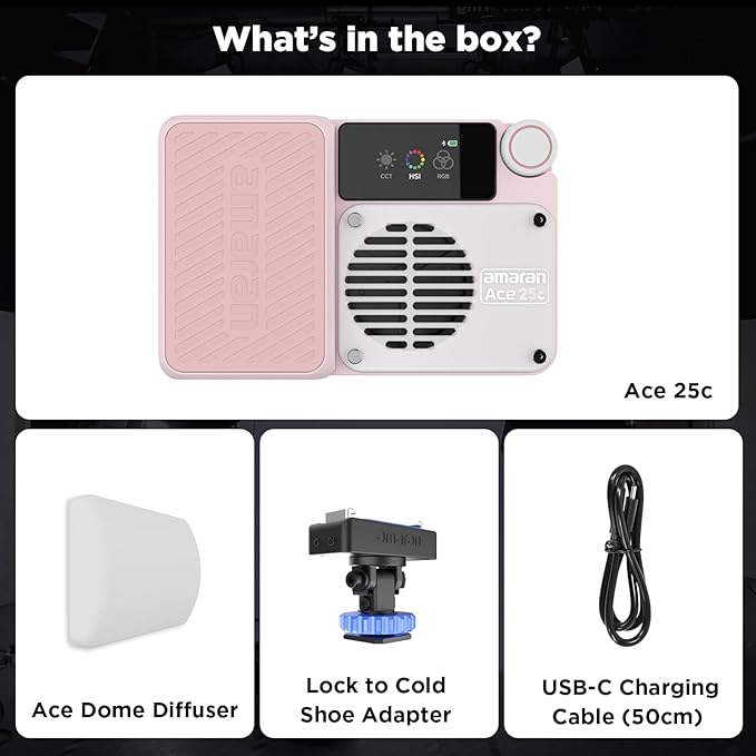 Amaran Ace 25c Pocket RGBWW LED Light, Boost Mode Up to 32W, Full-Color Mini - Image 3