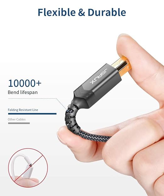 JSAUX USB 3.0 Printer Cable, Type A Male to B 3.0 Male USB 3.0 Type B Upstream - Image 3