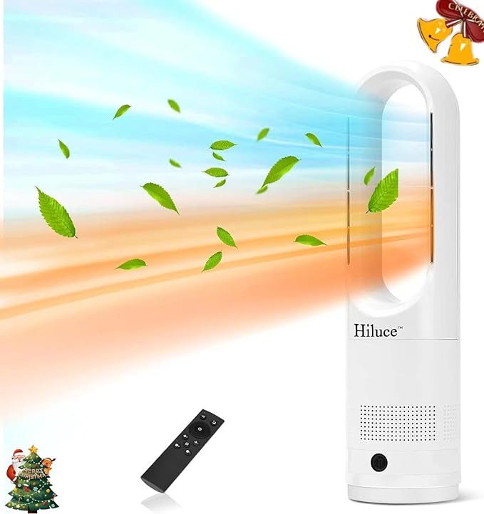 Hiluce All Season Bladeless Fan, 1400W Space Heater & 40W Tower Fan Combo by Hiluce