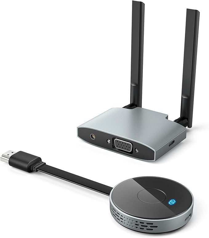 VJZFA Wireless HDMI Transmitter and Receiver 98FT/30M, 4K Decode 1080P@60Hz by HOME