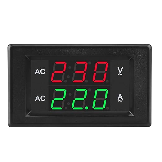DROK Volt Amp Meter, AC 500V 100A Digital Voltmeter Ammeter Panel, 0.39 Inches - Image 2