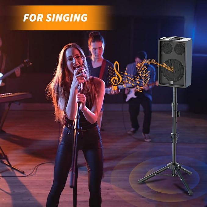 Small Speaker Stands, Lightweight 35mm Compatible Insert, Adjustable Height - Image 8