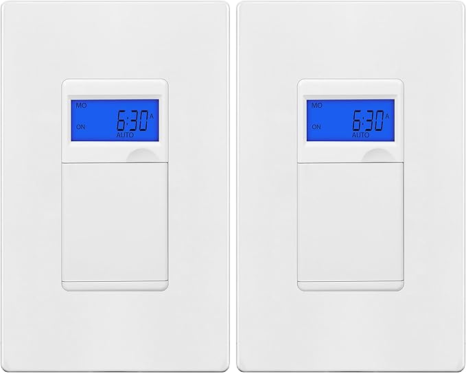 TG 7 Days Digital in-Wall Programmable Timer Switch by TG
