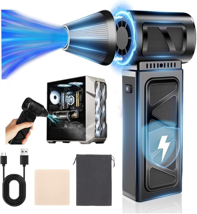 YUHUO Upgraded Compressed Air Duster, 360000 RPM Electric Air Duster by RelaxationMadeSimple