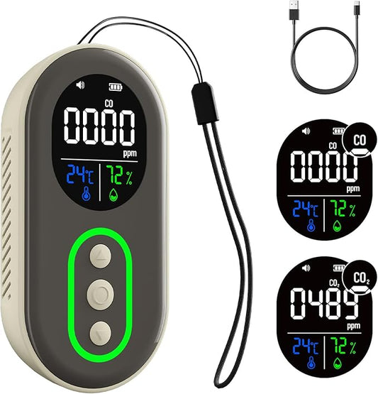GasDoc DS-399PRO Carbon Monoxide and Carbon Dioxide Detectors, 4-in-1 Portable by SafetysGasDocGuidance