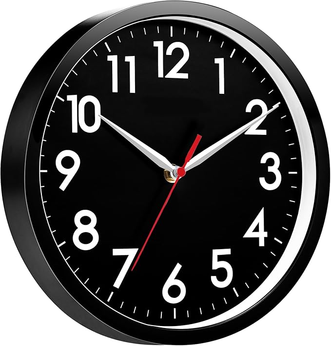 AKCISOT Wall Clock 8 Inch Silent Non-Ticking Modern Clocks Battery Operated - Image 2