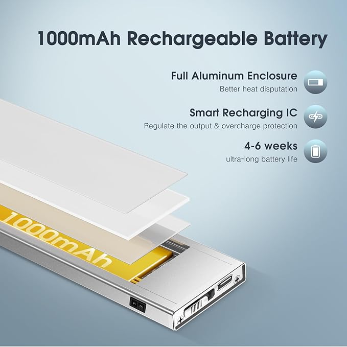 VST Rechargeable Drawer Lighting, Door Open Automatic ON/Off Light, Stick-ON - Image 3