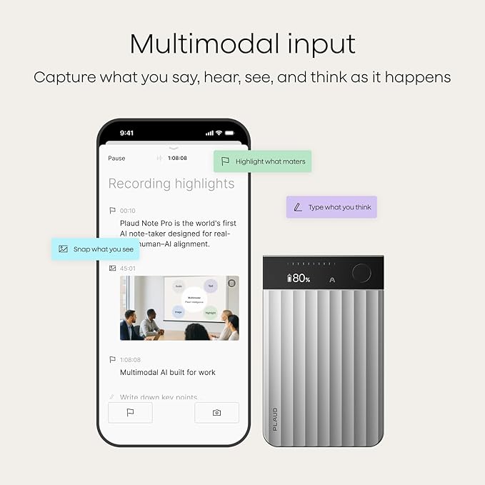 Plaud Note Pro AI Voice Recorder, Transcribe & Summarize - Image 3