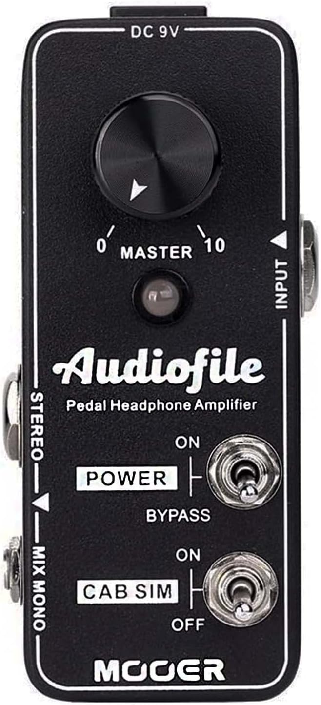 MOOER Micro Guitar Pedal Audiofile Headphone Amp Analog, Access to Effects by MOOER