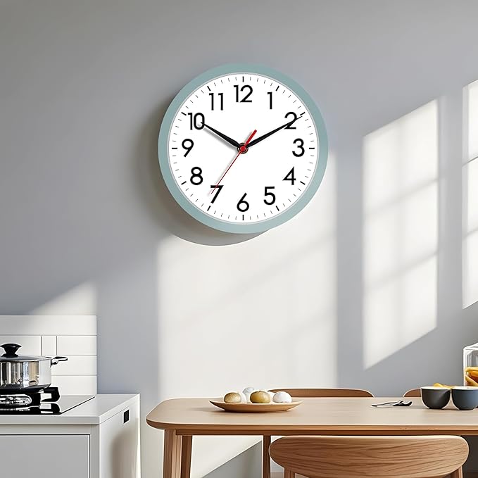 AKCISOT Wall Clock, Modern Small Wall Clocks Battery Operated 8 Inch, Silent - Image 6