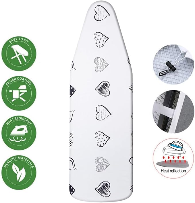 Yizunnu Ironing Board Cover and Pad, 19x55 inch Extra Large and Thick Padding - Image 3