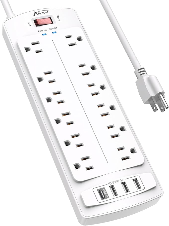Power Strip, ALESTOR Surge Protector by Alestor