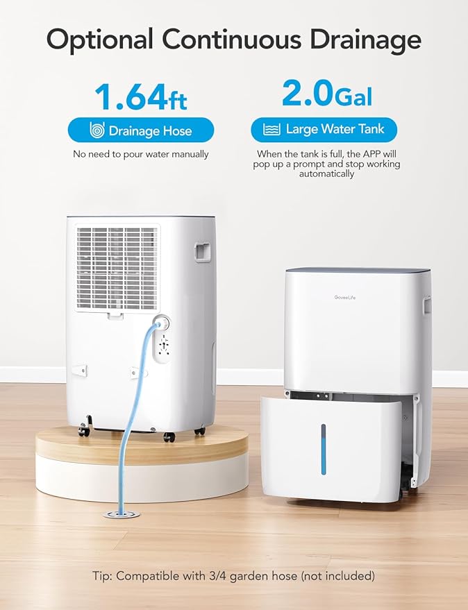 GoveeLife Dehumidifier for Home 4, 500 Sq.Ft, 50 to 137 Pint Smart Auto - Image 6