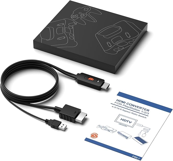 Arector HDMI Cable for PlayStation 2, PS2 to HDMI Adapter for HDTV HDMI Monitor - Image 9