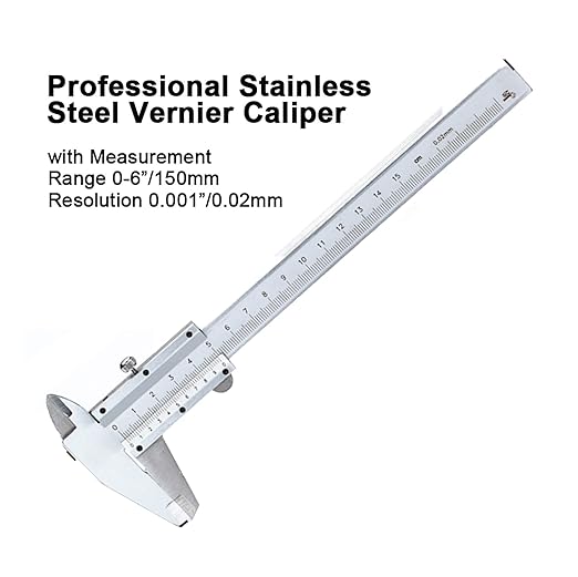 Simhevn Vernier Caliper, 0-6inch/0-150mm Manual Micrometer, Stainless Steel - Image 4