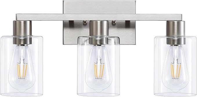 SOPEAS 3-Light Vanity Lights, Brushed Nickel Vanity Light, by SOPEASGlobalperspective