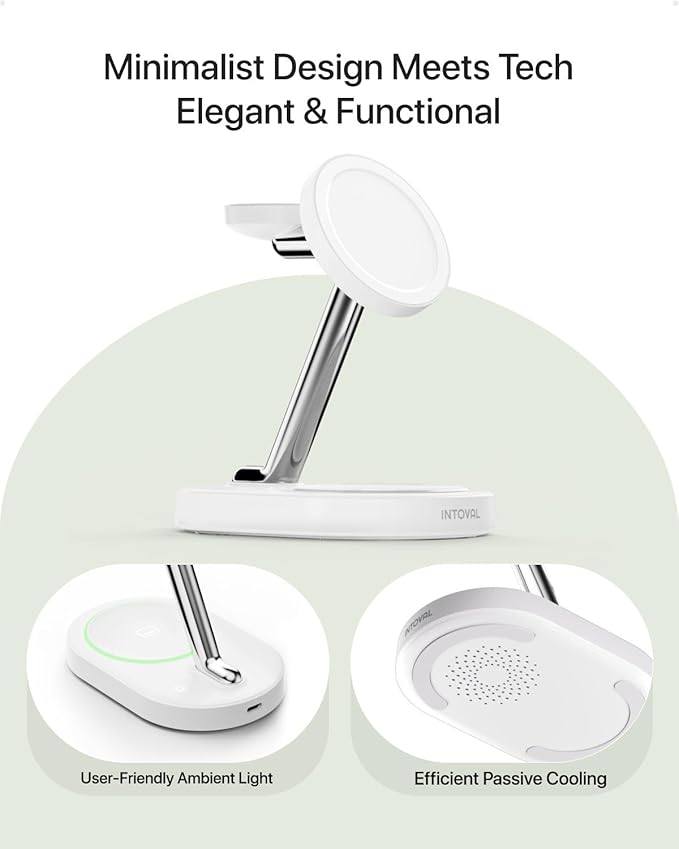 Intoval Fast Charging Station for Magsafe Apple Devices, Wireless Charger for - Image 4