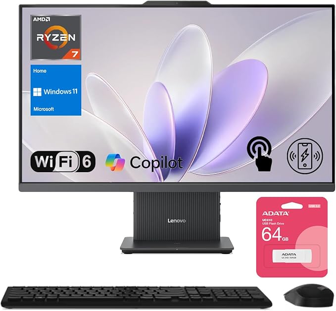 Lenovo IdeaCentre Business All-in-One PC, AMD Ryzen 7 8845HS, 64GB DDR5 RAM by LENOVO