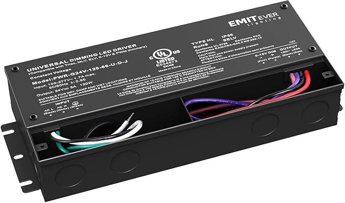 EMITEVER Dimmable Led Driver, 2 Packs 120W AC 110V-277V to DC 24V Transformer - Image 8