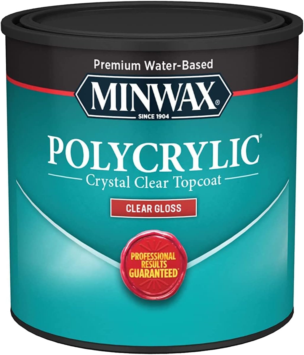 Minwax 1/2 pt 25555 Clear Polycrylic Water-Based Protective Finish Gloss