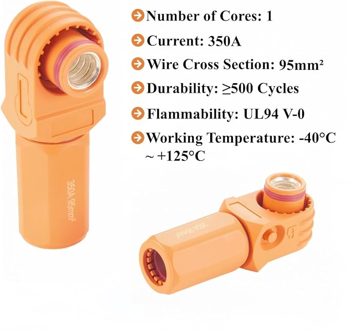 1 Set Battery Energy Storage Connector 350A 95mm² High Current HV Connectors - Image 3