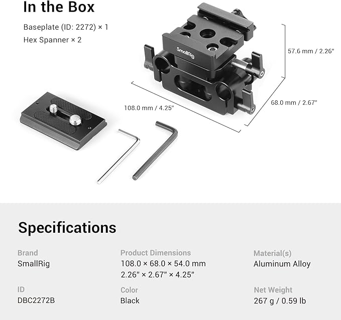 SMALLRIG Universal 15mm Rail Support System - Image 7