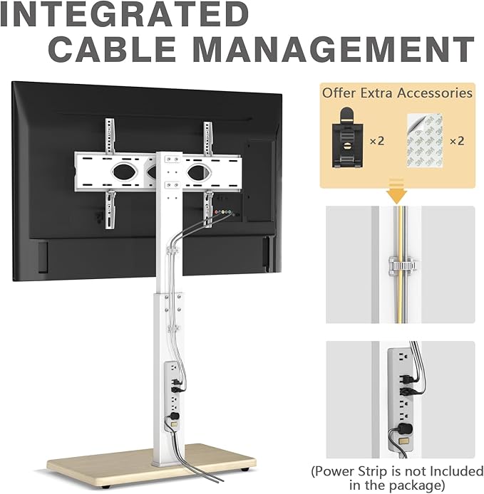 TV Floor Stand for 32-75 Inch Plasma LCD LED OLED Flat Panel or Curved Screen - Image 8