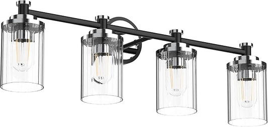PHIXART Bathroom Lighting Fixtures Black and Chrome Bathroom Vanity Light by PHIXART