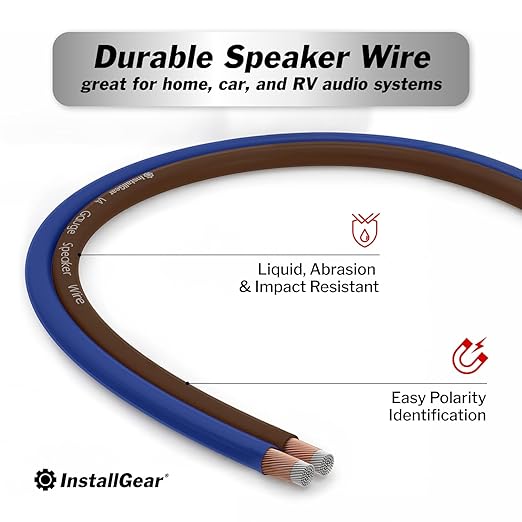 InstallGear 14 Gauge Speaker Wire Cable, 14 AWG Speaker Wire Cable, True Spec - Image 7