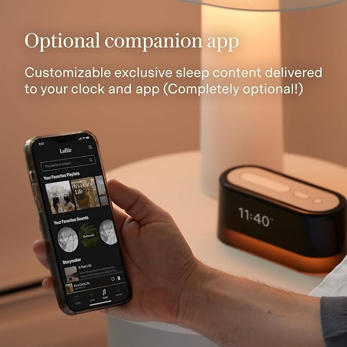 Loftie Alarm Clock with Sound Machine –Smart Alarm Clock w/Light, Night Light - Image 4