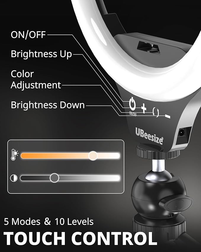 UBeesize 12" Desk Ring Light - Image 3