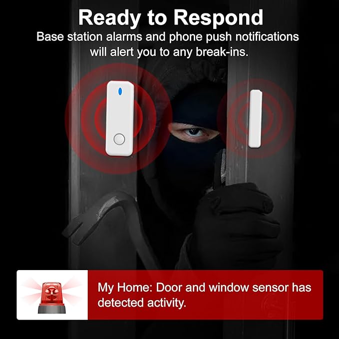 Home Alarm System with Camera, 23 Pieces Wireless WiFi/GSM SMS Home Security - Image 4