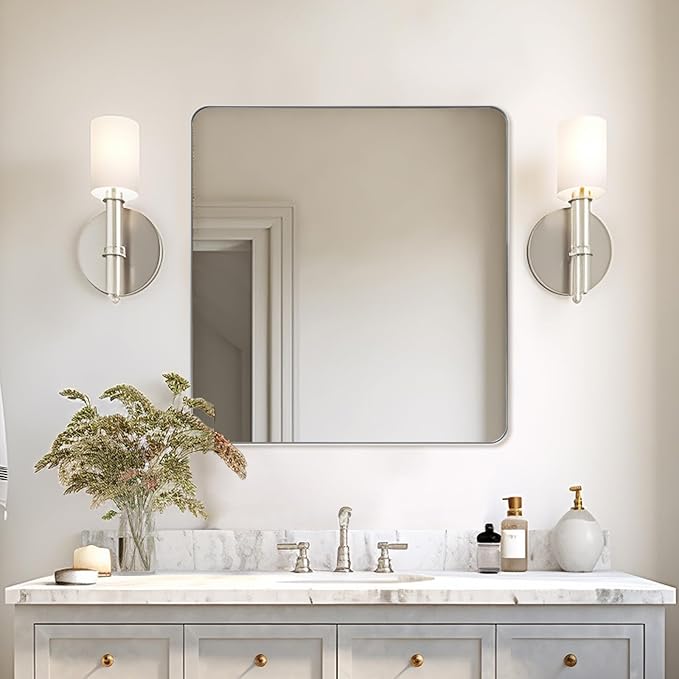 ANDY STAR Square Brushed Nickel Mirror - Image 7