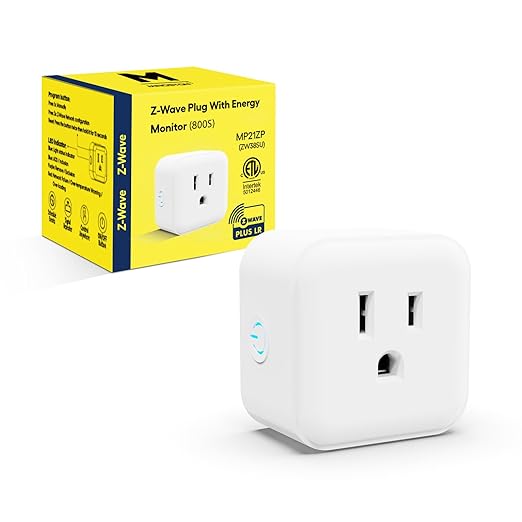 Minoston Zwave Plug Energy Monitor, 800 Series Zwave Outlet, Built-in Repeater by Minoston