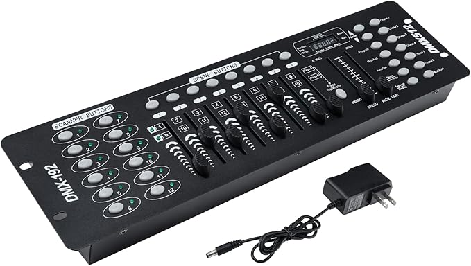 TCFUNDY DMX 512 Controller, 192 Channel DMX Light Controller Stage Lighting by TCFUNDY